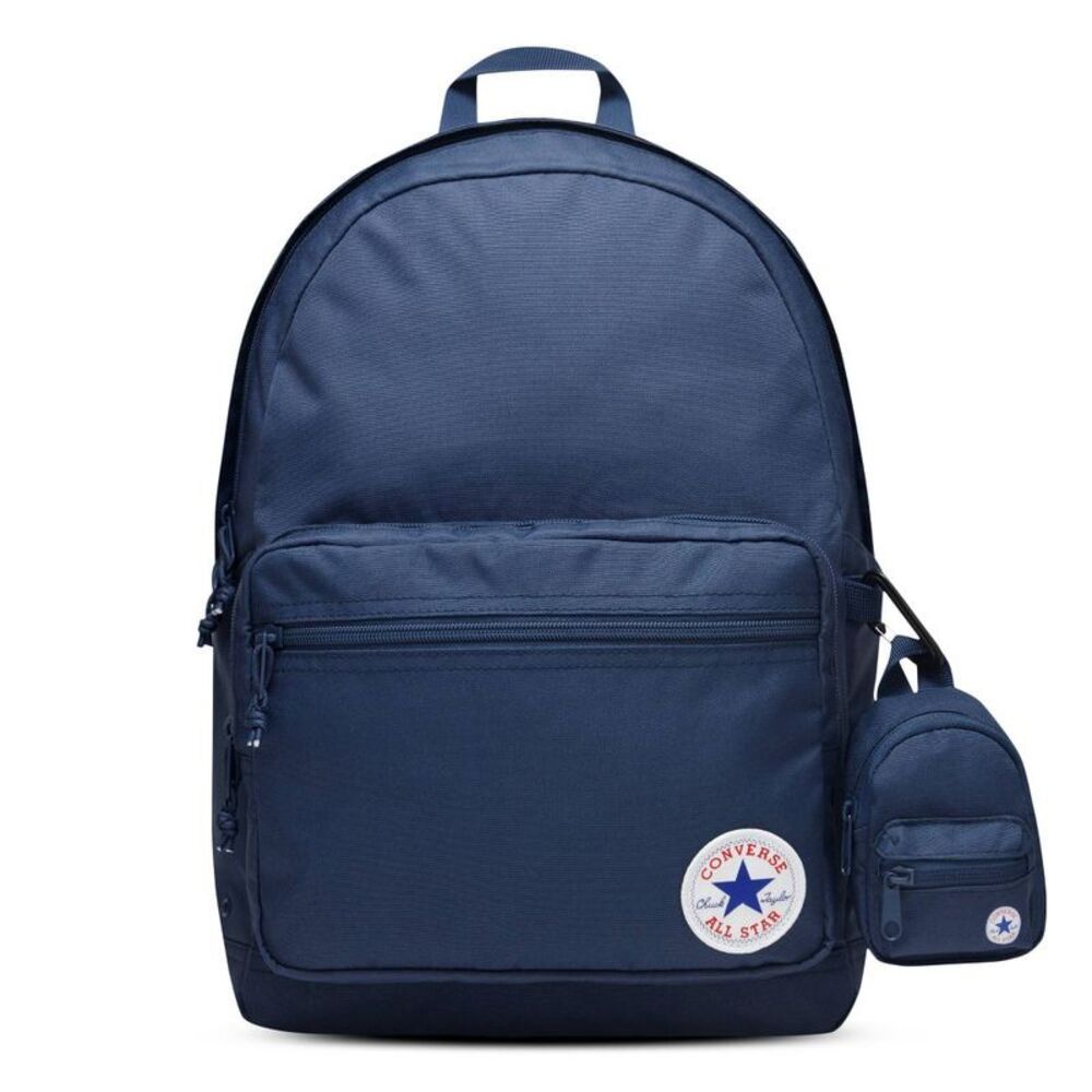 Converse 18" Go 2 Backpack - Navy Blue : Polyester Water-Resistant Laptop Sleeve
